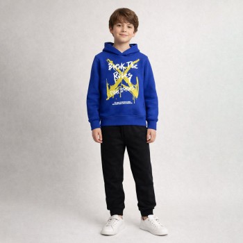 Παιδικό σετ φόρμα φούτερ για αγόρια Action Sportswear ρουά- μαύρο