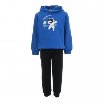Παιδικό σετ φόρμα φούτερ για αγόρια Action Sportswear ρουά - μαύρο