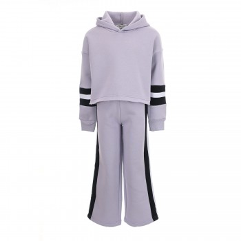 Παιδικό σετ φόρμα φούτερ για κορίτσια Action Sportswear λιλά