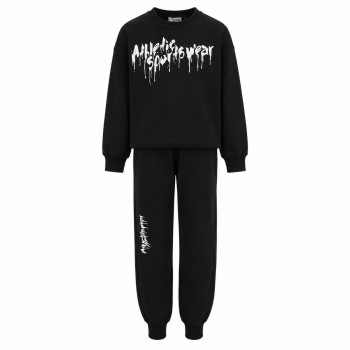 Παιδικό σετ φόρμα φούτερ για αγόρια Action Sportswear μαύρο