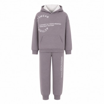 Παιδικό σετ φόρμα φούτερ για αγόρια Action Sportswear γκρι