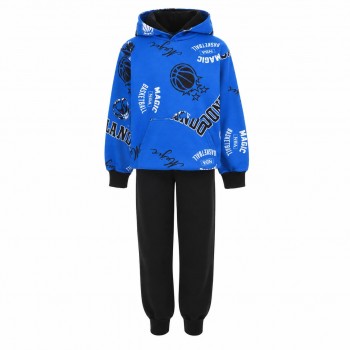 Παιδικό σετ φόρμα φούτερ για αγόρια Action Sportswear all over print  ρουά- μαύρο