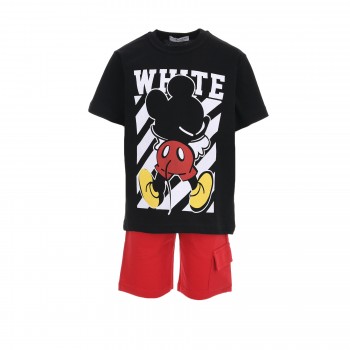 Παιδικό σετ για αγόρια Action Sportswear με mickey μαύρο-κόκκινο