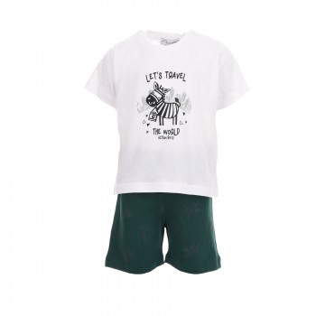 Βρεφικό σετ για αγόρια Action Sportswear λευκό- πράσινο