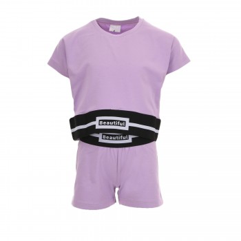 Παιδικό σετ με σορτς για κορίτσια Piccino λιλά