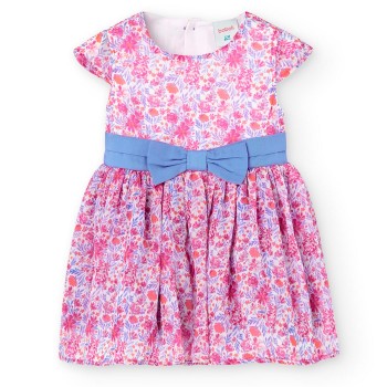 Παιδικό φόρεμα για κορίτσια Boboli φλοραλ ροζ