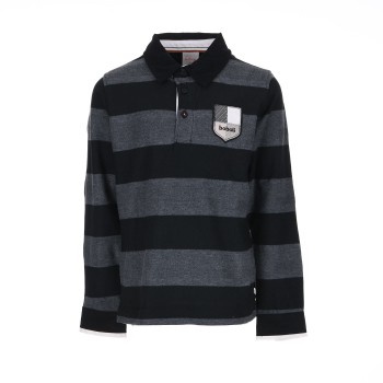 Παιδική μπλούζα polo για αγόρια Boboli καρό μαύρη