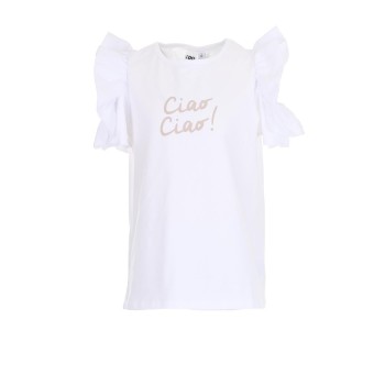 Παιδική μπλούζα για κορίτσια I DO λευκή