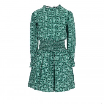 Παιδικό φόρεμα για κορίτσια I Do πράσινο εμπριμέ