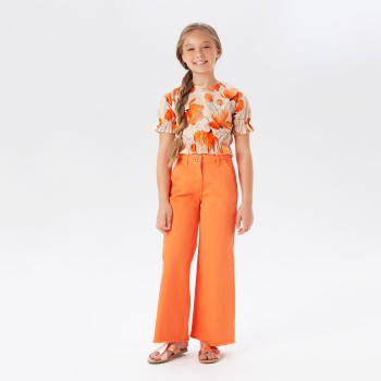 Παιδικό παντελόνι για κορίτσια I-Do πορτοκαλί