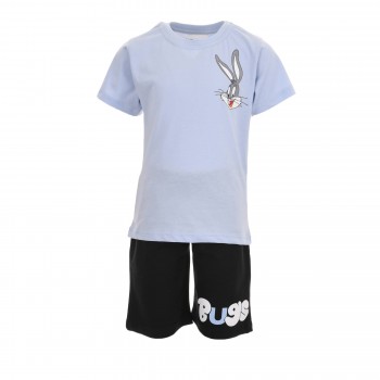 Παιδικό σετ για αγόρια Action Sportswear σιέλ-μαύρο