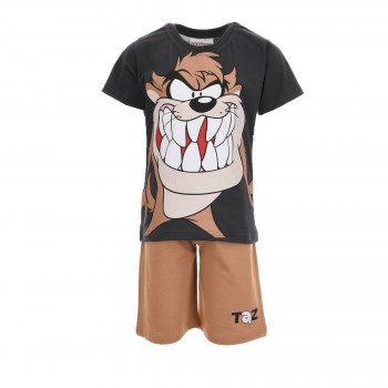 Παιδικό σετ για αγόρια Action Sportswear ανθρακί-καφέ