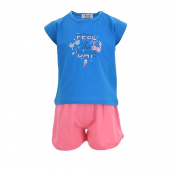 Παιδικό σετ με σορτς για κορίτσια Action Sportswear ρουά-ροζ