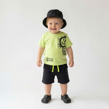 Βρεφικό σετ για αγόρια Trax λαχανί- ανθρακί 3τμχ