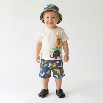 Βρεφικό σετ για αγόρια Trax εκρού- ραφ 3τμχ