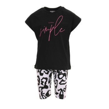 Παιδικό σετ με κολάν για κορίτσια Traχ μαύρο- print