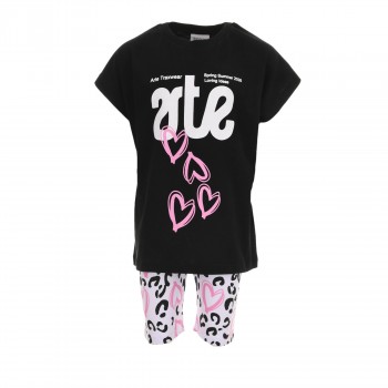 Παιδικό σετ για κορίτσια Trax μαύρο- ασπρόμαυρο 3τμχ