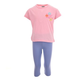 Παιδικό σετ με κολάν κάπριTrax  ροζ - μωβ