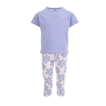 Παιδικό σετ για κορίτσια με κολάν κάπρι Trax λιλά- φλοράλ