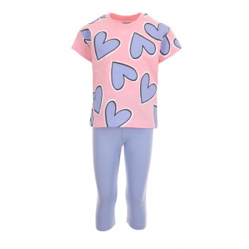 Παιδικό σετ με κολάν για κορίτσια Trax ροζ-λιλά