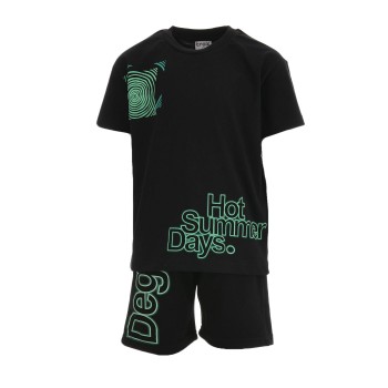 Παιδικό σετ με βερμούδα για αγόρια Trax μαύρο