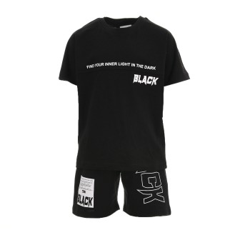 Παιδικό σετ με βερμούδα για αγόρια Trax μαύρο