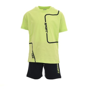 Παιδικό σετ με βερμούδα για αγόρια Traχ λαχανί- μαρέν