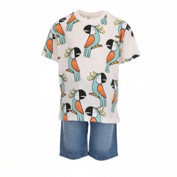 Παιδικό σετ για αγόρια Trax εκρού- τζιν